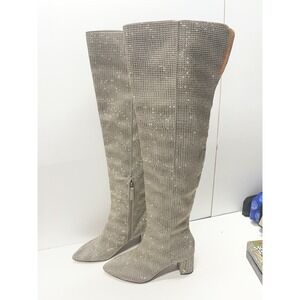 Kurt Geiger London Burlington over the knee crystal stone boots womens 8 EUC